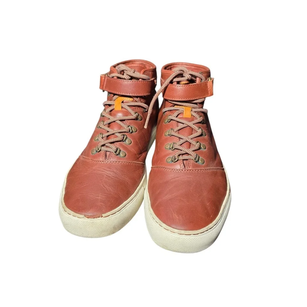 Lacoste Cerberus Steps SRM‎ Leather Boots Mens Size 10.5 Brown High Top Casual